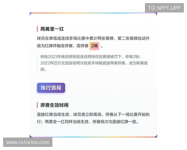 英超红黄牌停赛规则：累计黄牌与直接红牌处罚方式